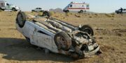 واژگونی خودروی سمند در جاده راور_دیهوک (مشهد) با یک کشته و ۵ مصدوم