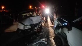 ۱۲ مصدوم در حادثه تصادف دو خودروی پراید در ورودی روستای فیض آباد راور