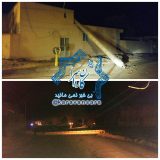 شکستن و سقوط چند تیر چراغ برق بر اثر طوفان در شهر راور+تصاویر