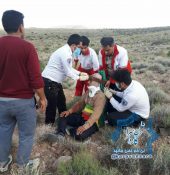 سقوط مرد ۵۷ ساله از کوه های روستای هروز بخش کوهساران راور+تصاویر