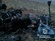 واژگونی تریلی در جاده راور زرند با ۲ کشته/پدر و پسر در آتش سوختند +تصاویر