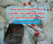کشف ۹۳ کیلو حشیش توسط نیروهای یگان تکاوری راور در نقاط صعب العبور محدوده ایست و بازرسی راین