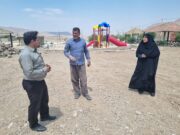 بازدید میدانی رئیس اداره ورزش و جوانان و امور منابع آب از زمین‌های روستایی، جهت احداث چمن مصنوعی