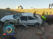 واژگونی خودروی پژو پارس در جاده راور_کرمان با ۶ مصدوم