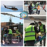 ۲ مصدوم سانحه برخورد دو دستگاه موتورسیکلت در راور توسط بالگرد به کرمان اعزام شدند