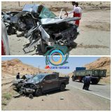 فوت دو جوان راوری در تصادف هولناک در جاده بافق_بهاباد