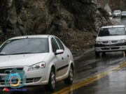 تصادف و برخورد به کوه چهار خودرو در جاده راور_کرمان به دلیل لغزندگی جاده