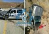 تصادف شدید در جاده راور_کرمان، پراید را دو نیم کرد +تصاویر(۱۰عکس)