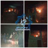 چهارشنبه سوری در راور، یک انبار را به آتش کشاند+تصاویر
